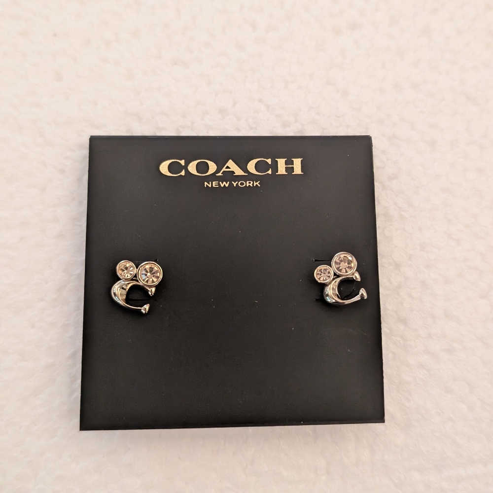 Nwt Coach Stud Earrings